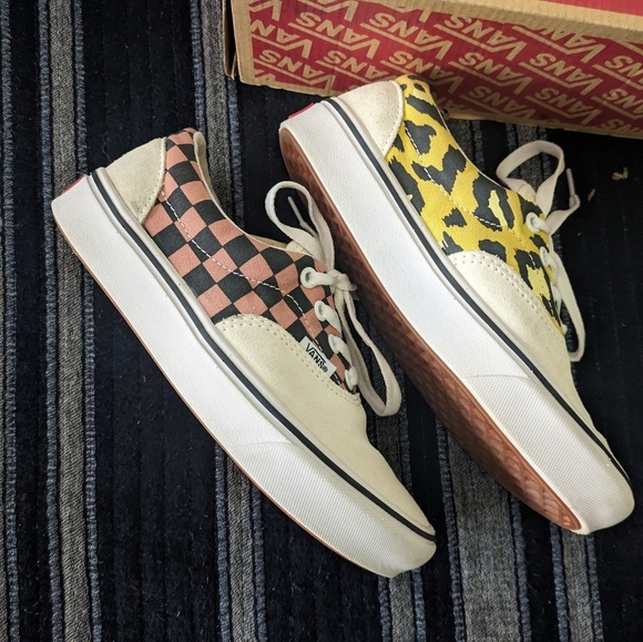 VANS Comfycush Era Mixed Media Suede Checker Leopard Women VNOA3WM91PC (… - Picture 5 of 8